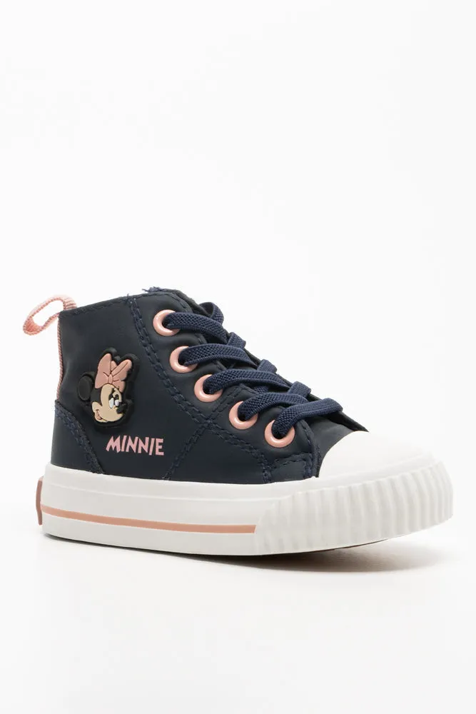 Minnie Mouse Hightop Sneaker Navy
