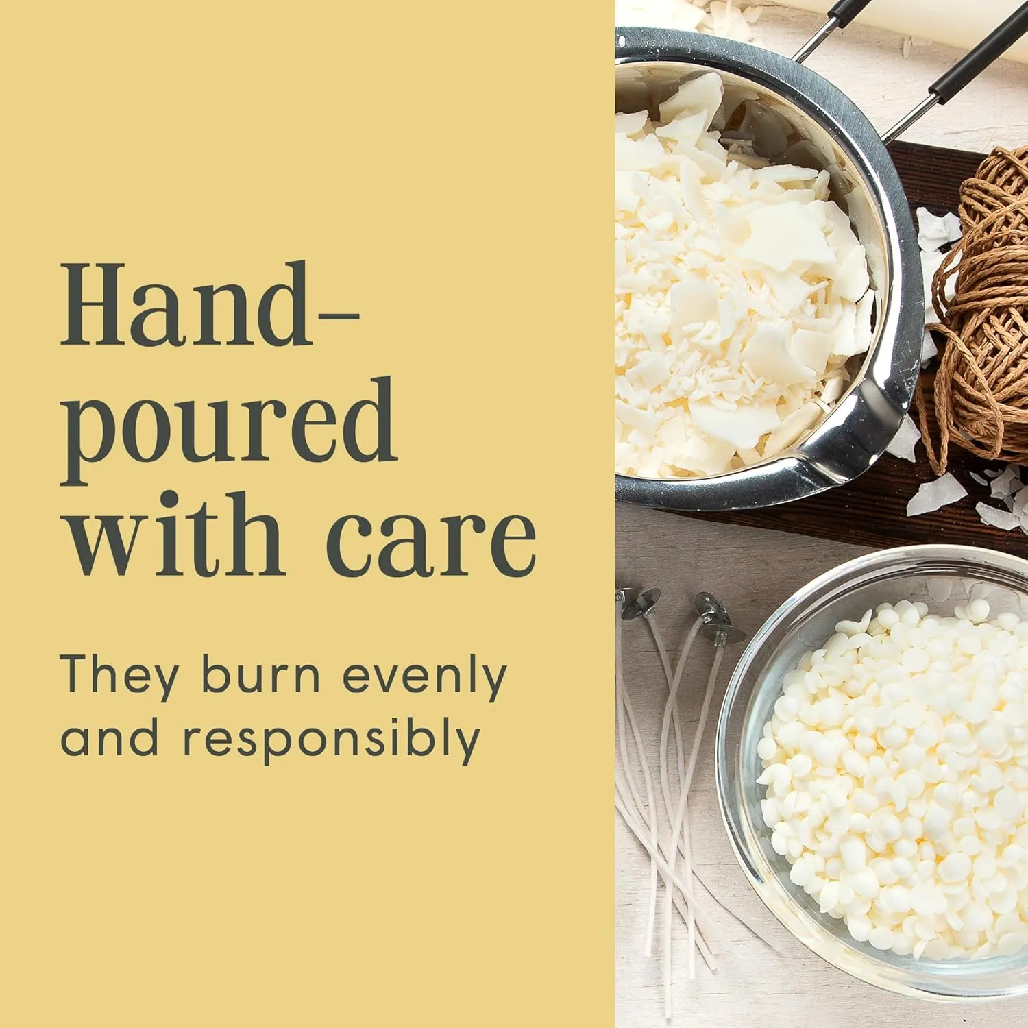 Mister Candle Citronella Candles, Ideal for Outdoor & Indoor, 3x6 Pillar Candles Set of 3, Hand Poured White, Premium Wax & Dripless, 60 Hour Burn Time