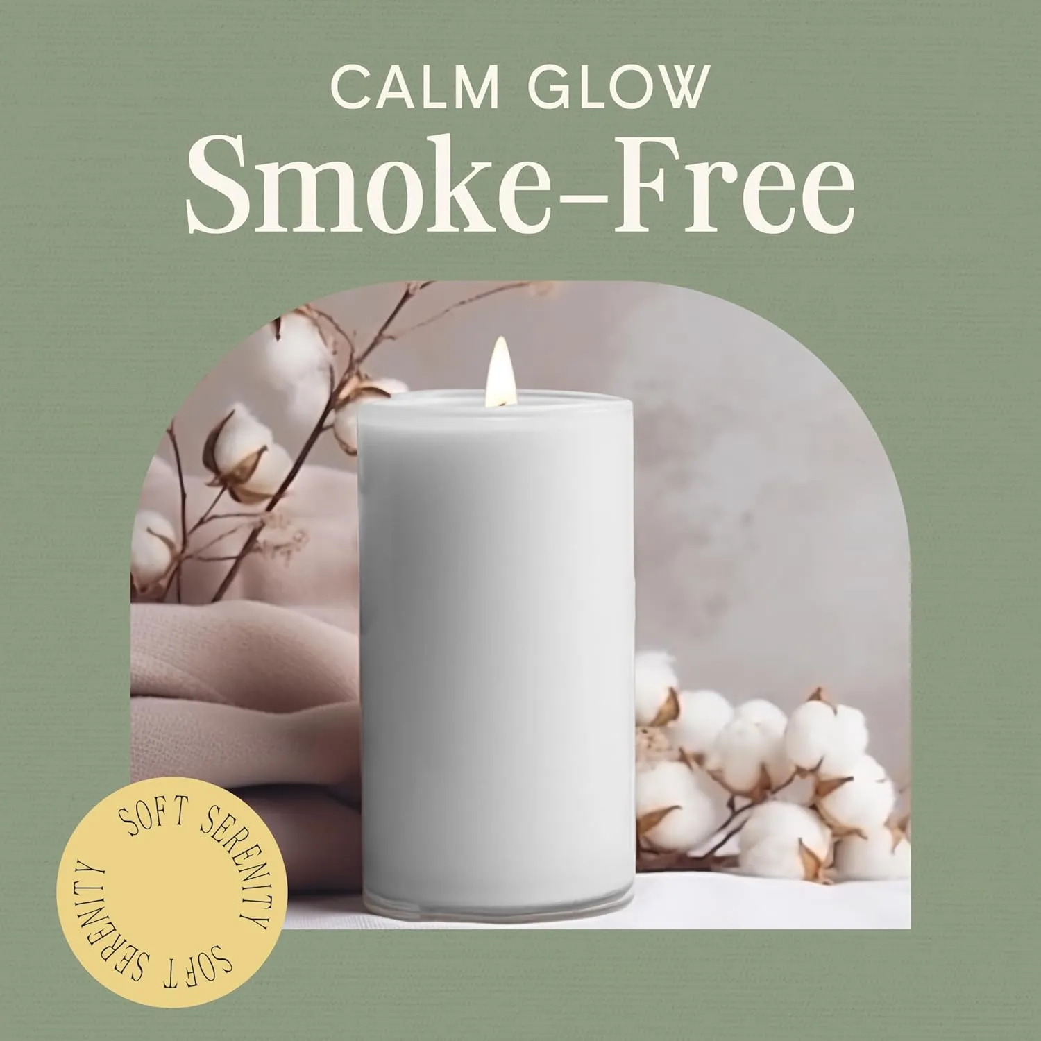 Mister Candle Citronella Candles, Ideal for Outdoor & Indoor, 3x6 Pillar Candles Set of 3, Hand Poured White, Premium Wax & Dripless, 60 Hour Burn Time