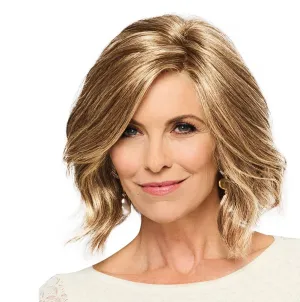 Mod About You Mid-length Layered Bob Wig by Hairuwear, 2023 Spring Luxury Collection, Average Cap, GL11-25SS Shaded Honey Pecan