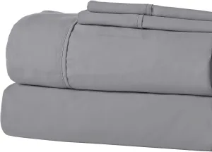 Modern Threads Soft Microfiber Solid Sheets - Luxurious Microfiber Bed Sheets - Includes Flat Sheet, Fitted Sheet with Deep Pockets, & Pillowcases Stone King