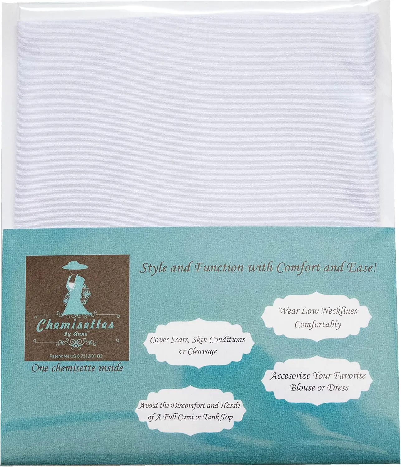 Modesty Panel Cleavage Cover Mock Cami Soft Poly No Lace