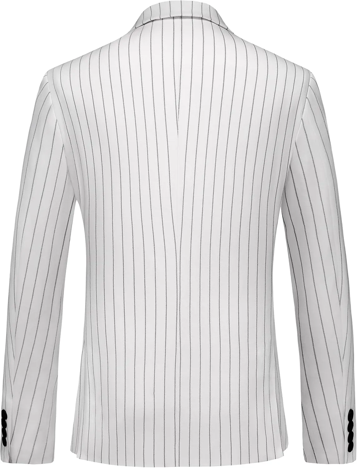 MOGU Mens Double Breasted Pinstripe Suit - 2 Piece Slim Fit Vintage Tuxedo for Groomsmen, Wedding, Prom