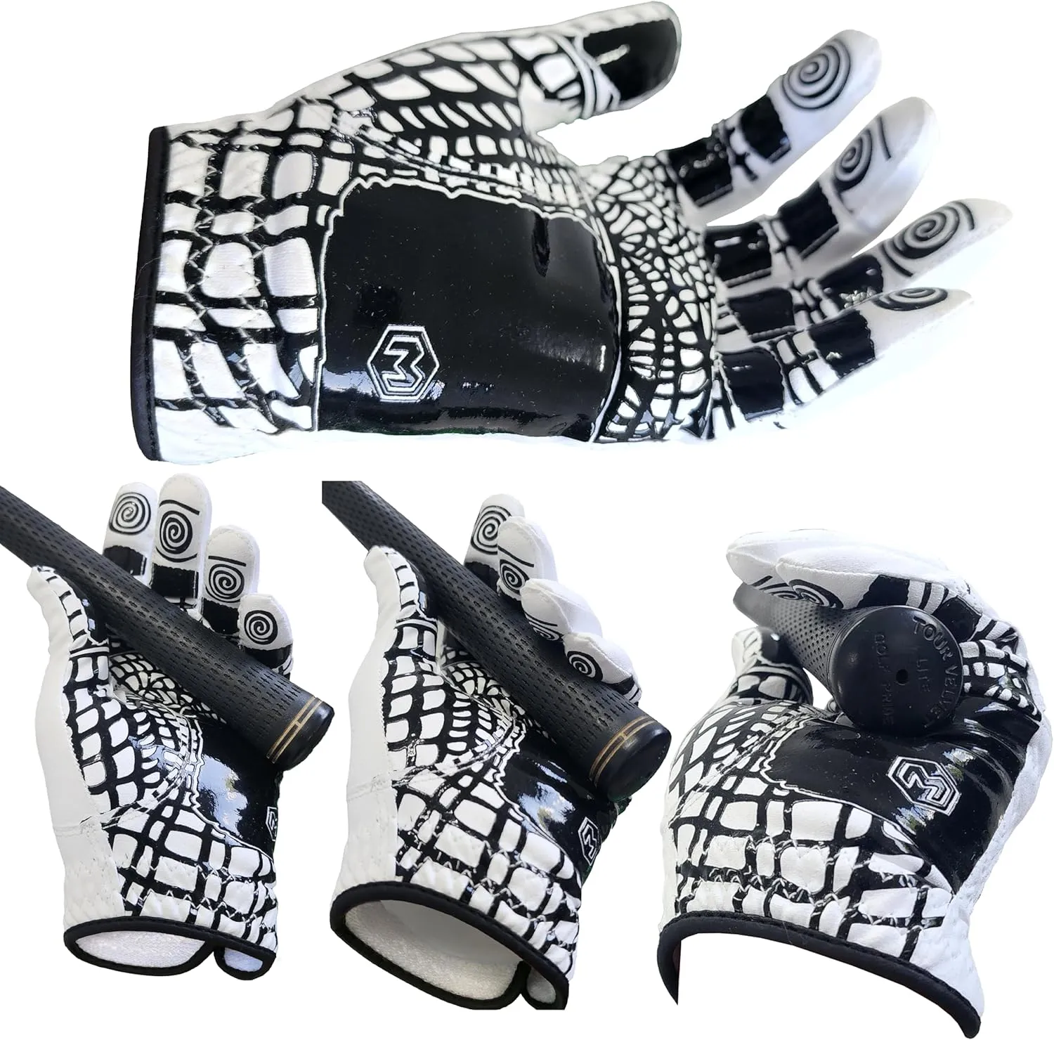 MONKEY GRIP Golf Glove Premium Synthetic Nonslip Spider Grip Tacky All Weather Slice Killer No Twist Left Hand