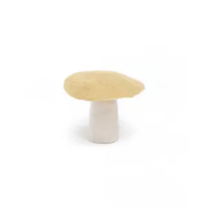 Muskhane 100% Felt Mushroom Flat Large Wheat