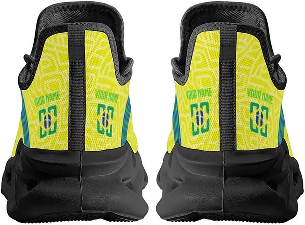 National Team Custom Men's Sneakers Soccer Personalized Breathable Fan Gift Name & Number Athletic Gym Slip-on Shoes
