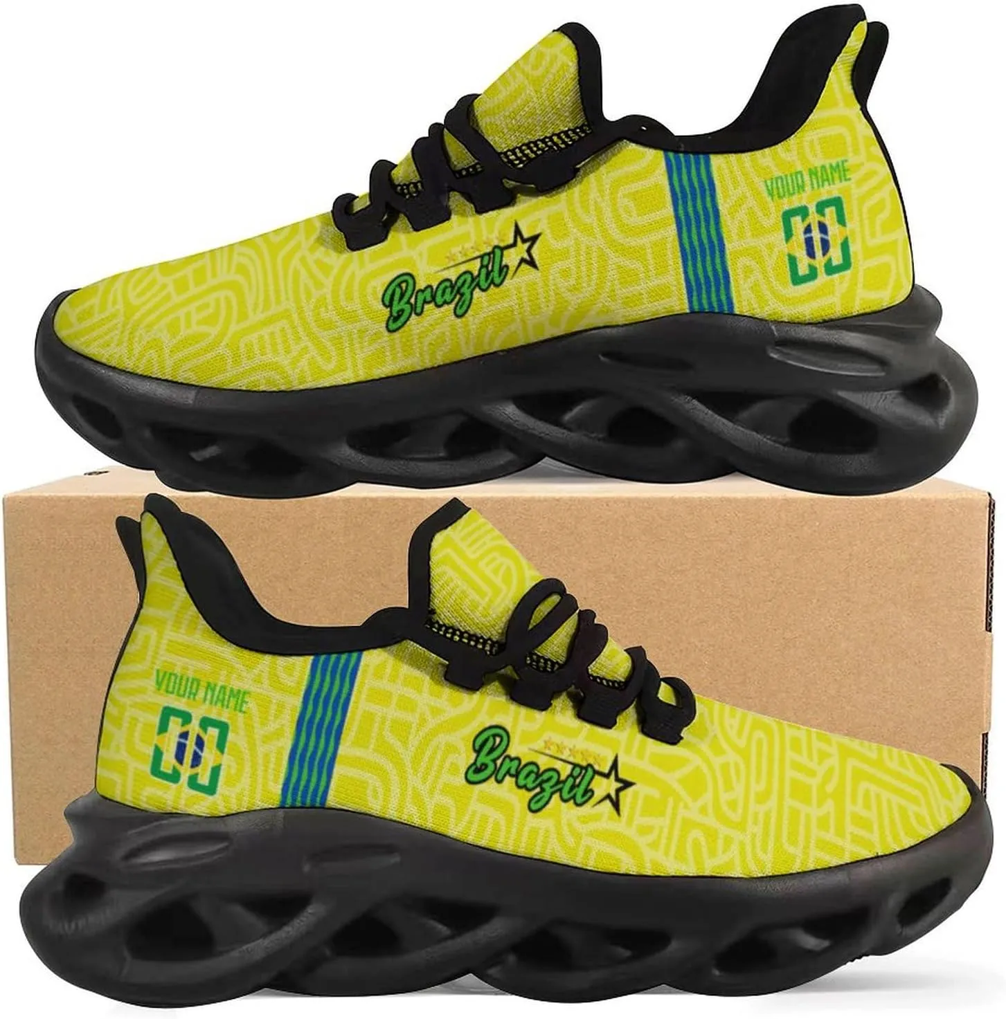 National Team Custom Men's Sneakers Soccer Personalized Breathable Fan Gift Name & Number Athletic Gym Slip-on Shoes