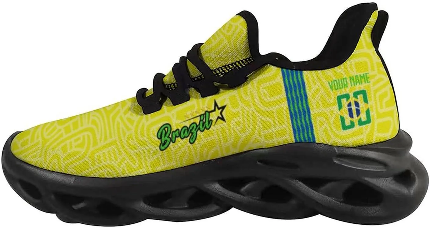 National Team Custom Men's Sneakers Soccer Personalized Breathable Fan Gift Name & Number Athletic Gym Slip-on Shoes