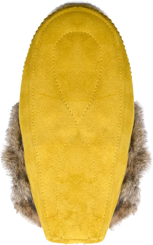 Native dechic Slippers Unisex Canadian-Made Moccasins Leather Slippers for Women Luxury Slippers Real Fur Slippers