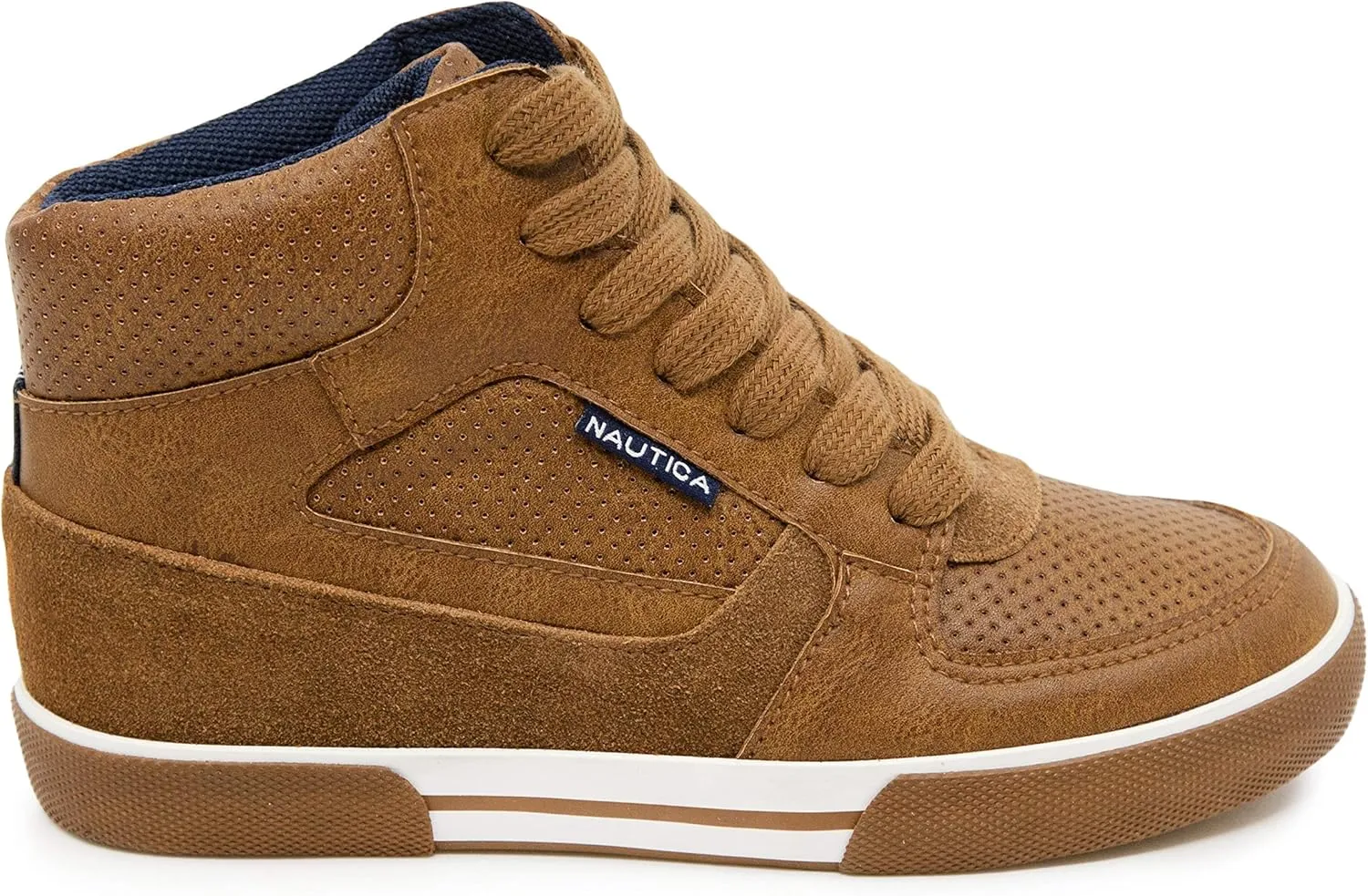 Nautica Kids Sneaker: Lace-Up Fashion Shoe with Boot-Like High Top Design for Boys and Girls (Big Kid/Little Kid Sizes) - Horizon