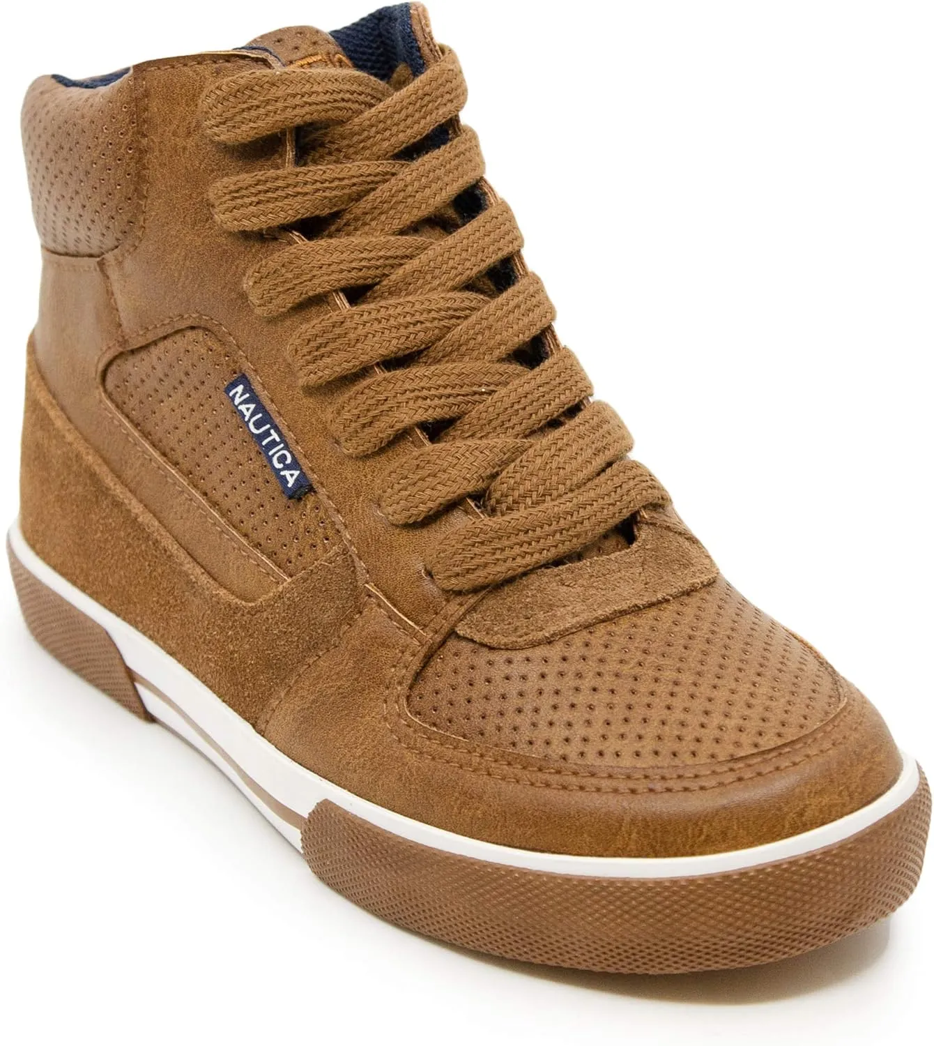 Nautica Kids Sneaker: Lace-Up Fashion Shoe with Boot-Like High Top Design for Boys and Girls (Big Kid/Little Kid Sizes) - Horizon