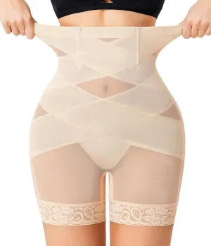Nebility Shapewear Tummy Control Body Shaper High Waisted Butt Lifting Panties Shapewear Shorts Thigh Slimmer