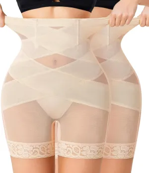 Nebility Shapewear Tummy Control Body Shaper High Waisted Butt Lifting Panties Shapewear Shorts Thigh Slimmer