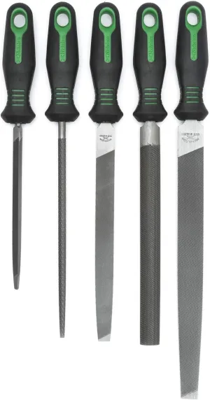 Nicholson 5 Pc. 6, 8" & 10" Anniversary File Set with Ergonomic Handles - 22150HIN, Multicolor, One Size