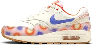 Nike Air Max 1 SE Big Kids' Shoes (FN7287-100, SAIL/Blue Joy/Safety Orange/Football Grey) Size 6