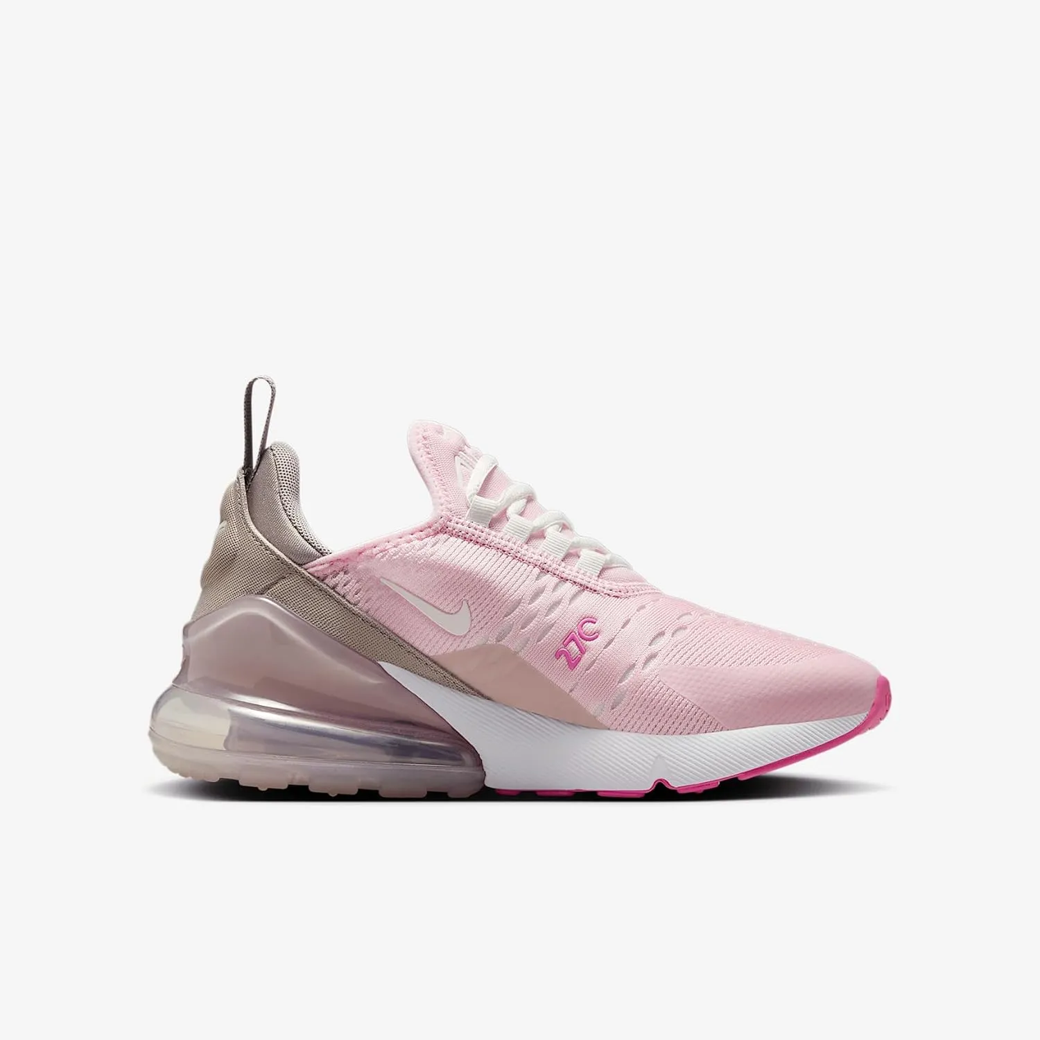 Nike Air Max 270 Big Kids' Shoes (IB4435-663, Pink Foam/College Grey/Platinum Violet/Summit White)