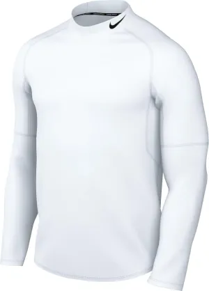Nike Pro Men's Dri-FIT Fitness Mock-Neck Long-Sleeve Top (White/Black, FB7908-100) Size Medium