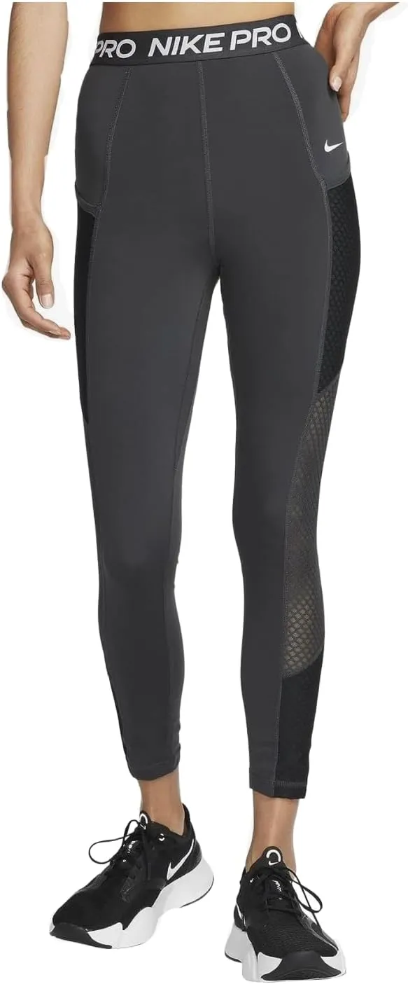 Nike Pro Women's High-Waisted 7/8 Leggings with Pockets Small