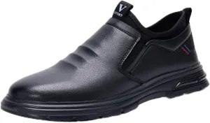 Non Slip Work Shoes for Men Waterproof Slip on Slip Resistant Work Shoes Food Service Kitchen Restaurant Chef Dress Shoes