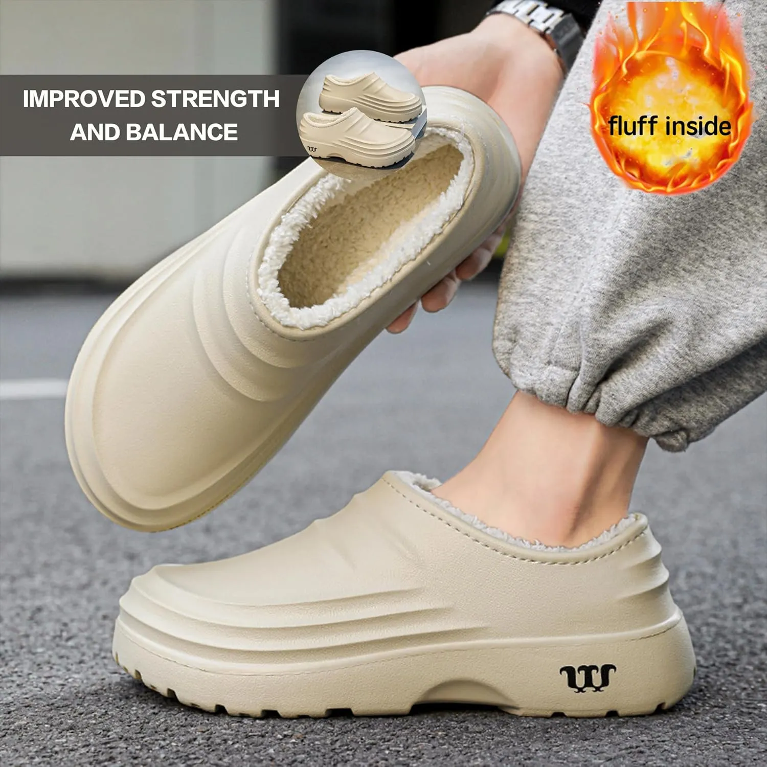 Non Slip Work Shoes for Women Men, Waterproof Slip Resistant Chef Clogs Shoes for Unisex-Adult, Ideal for Kitchen Garden Beach