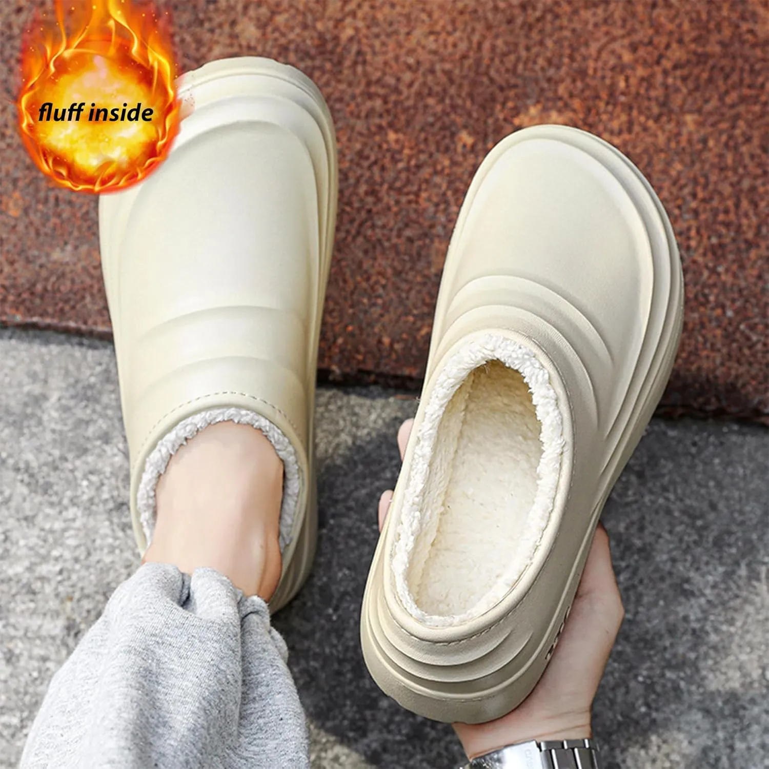 Non Slip Work Shoes for Women Men, Waterproof Slip Resistant Chef Clogs Shoes for Unisex-Adult, Ideal for Kitchen Garden Beach
