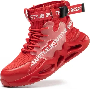 Nutropa Steel Toe Shoes for Men Women Work Safety Footwear Lightweight Breathable Comfortable Industrial Construction Sneakers
