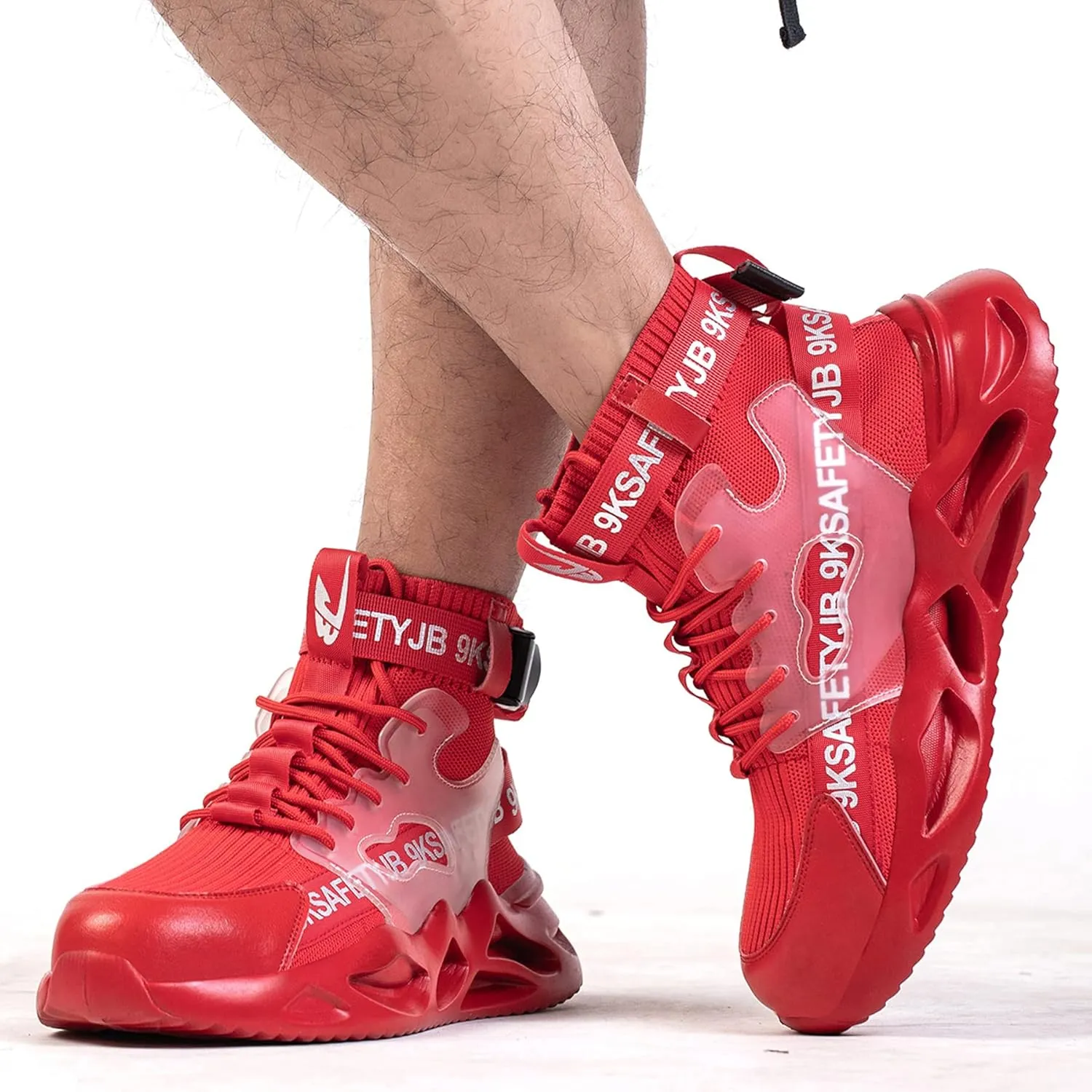 Nutropa Steel Toe Shoes for Men Women Work Safety Footwear Lightweight Breathable Comfortable Industrial Construction Sneakers