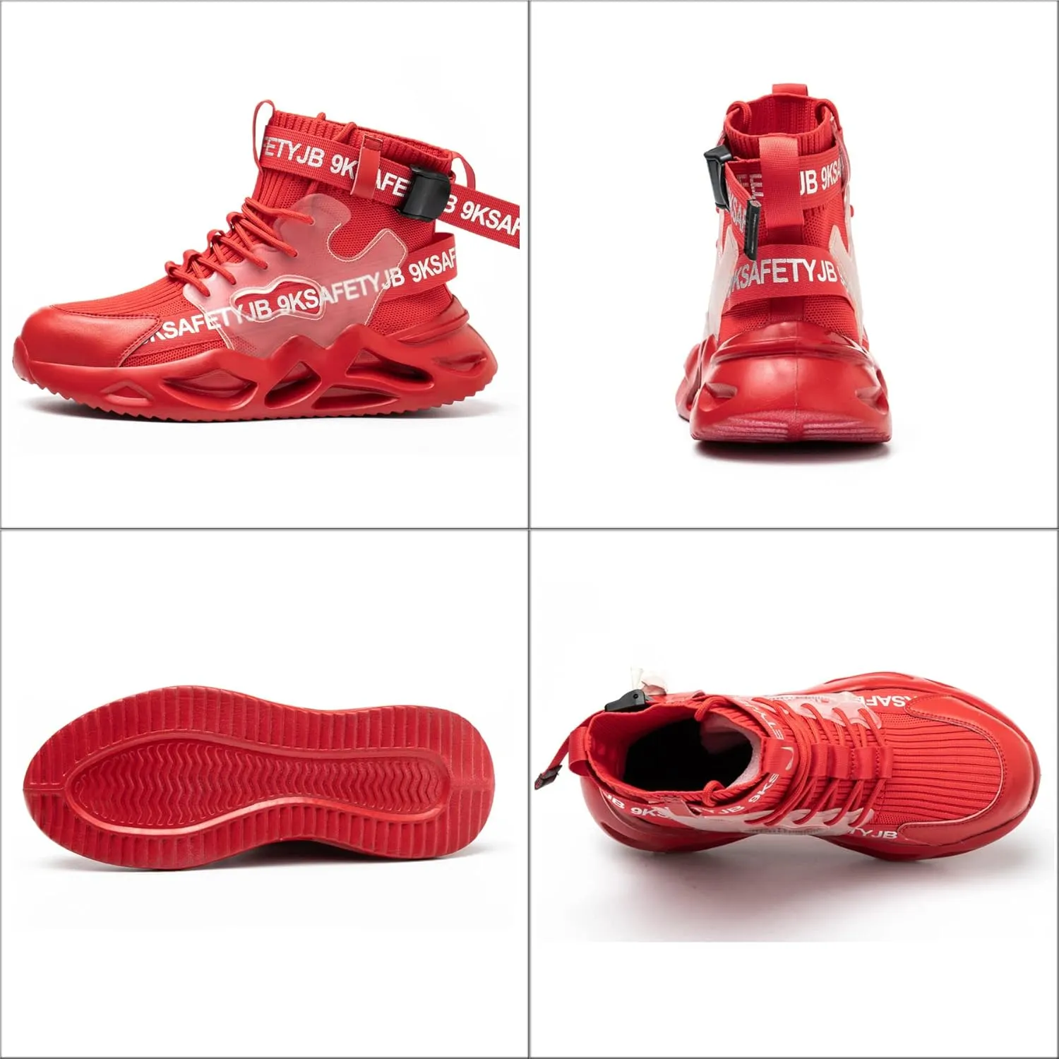 Nutropa Steel Toe Shoes for Men Women Work Safety Footwear Lightweight Breathable Comfortable Industrial Construction Sneakers