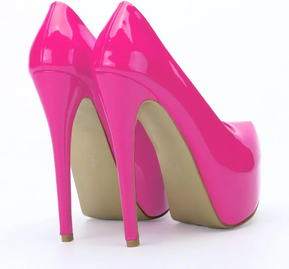 OCHENTA Women's Hidden Platform Stiletto High Heels Slip On Pumps