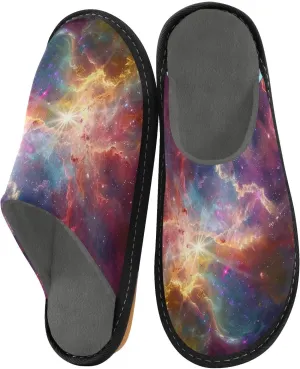 ODAWA Birthday Element Memory Foam House Shoes Slipper Woman, Cozy Washable Slip on House Shoes for Men
