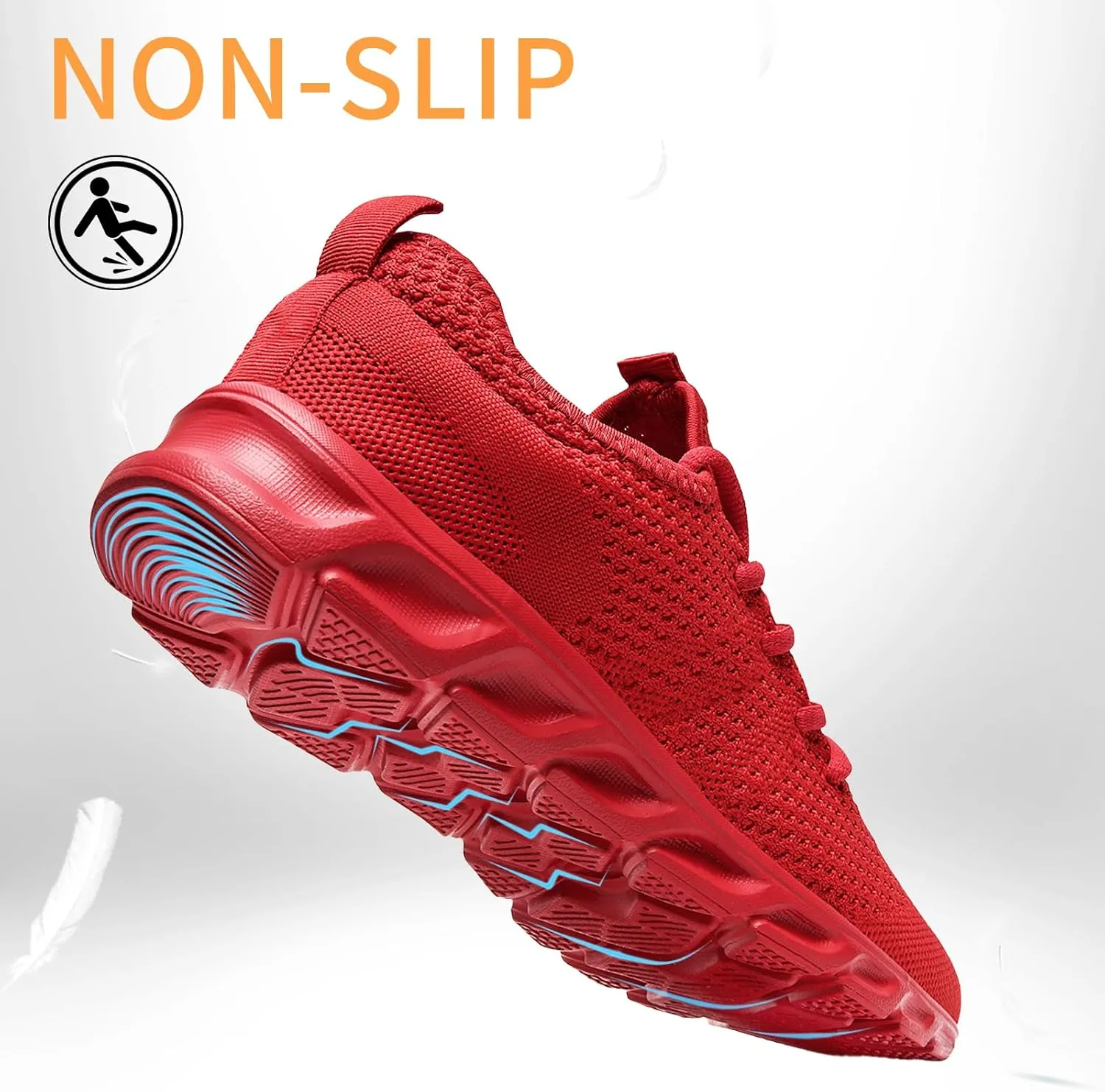 Oltyutc Tennis Gym Shoes for Women Lightweight Running Sneakers Slip On Walking Shoes for Outdoor Workout Travel