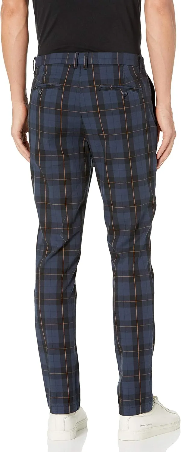 Original Penguin Men's Retro Windowpane Flat Front Pant