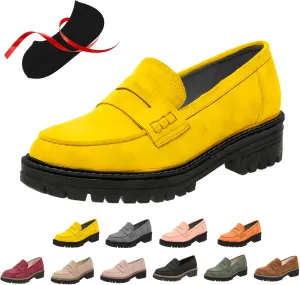 Orthoture Orthopedic Platform Loafers,Comfort Orthoture Orthopedic Shoes,Lug Sole Loafers for Women,Slip On Comfort Casual Fashion
