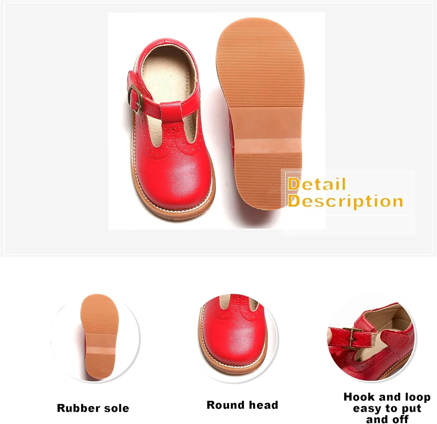 Otter MOMO Toddler/Little Girls Mary Jane Slip-on School Uniform Party Dress Shoes