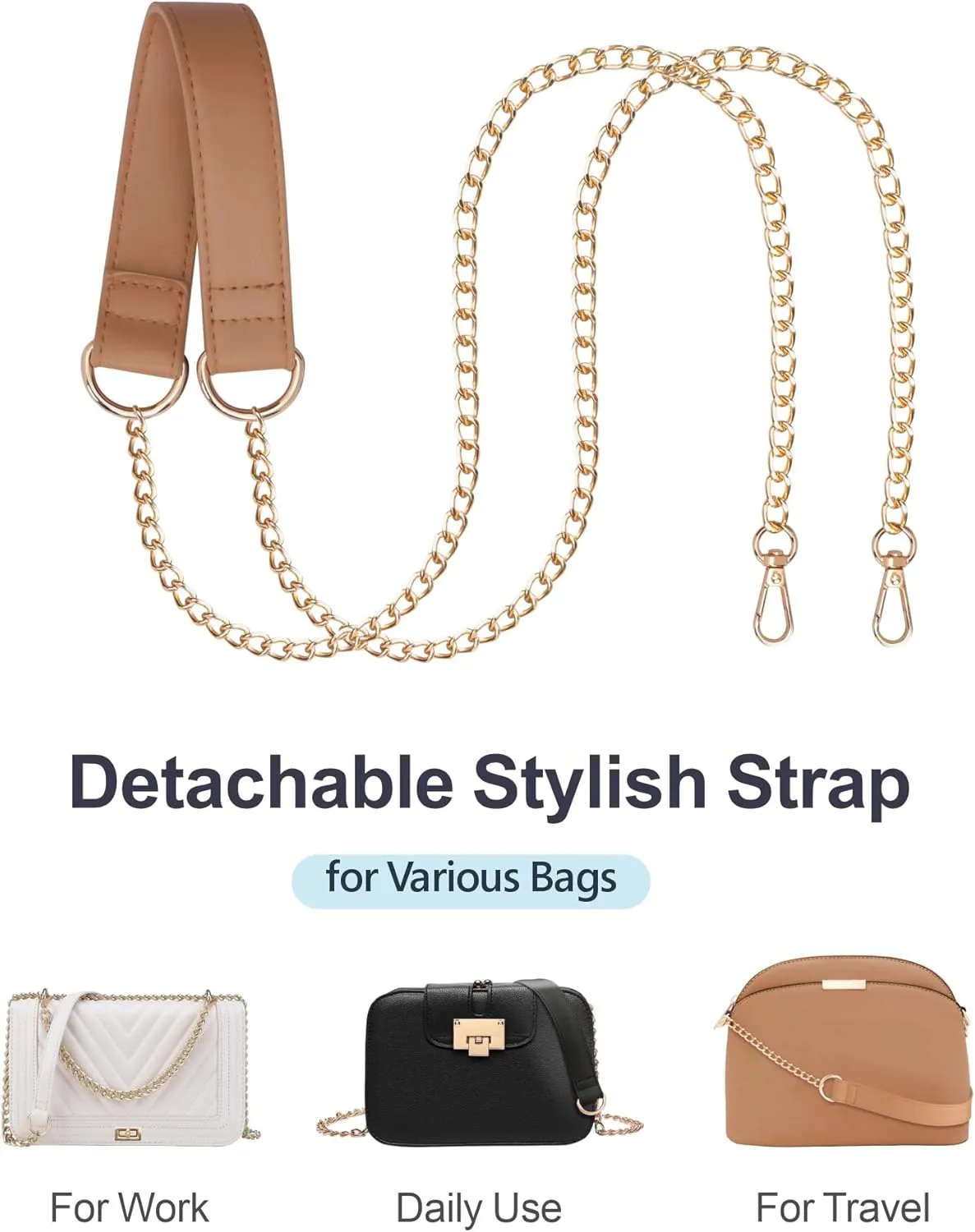 PACKISM Clear Bag for Stadium Events - Cute Clear Purse for Women Crossbody & Adjustable Chain for Sports Games Concerts