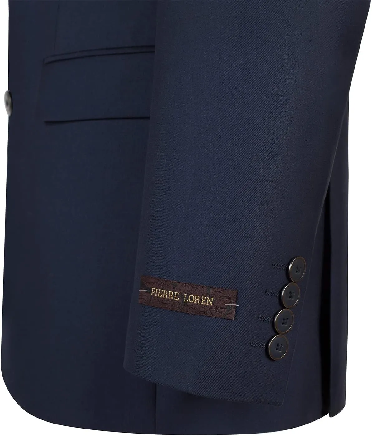 P&L Men's 3 Piece Slim Fit Suit Set Two Buttons Solid Office Jacket Vest Pants Dress Suit