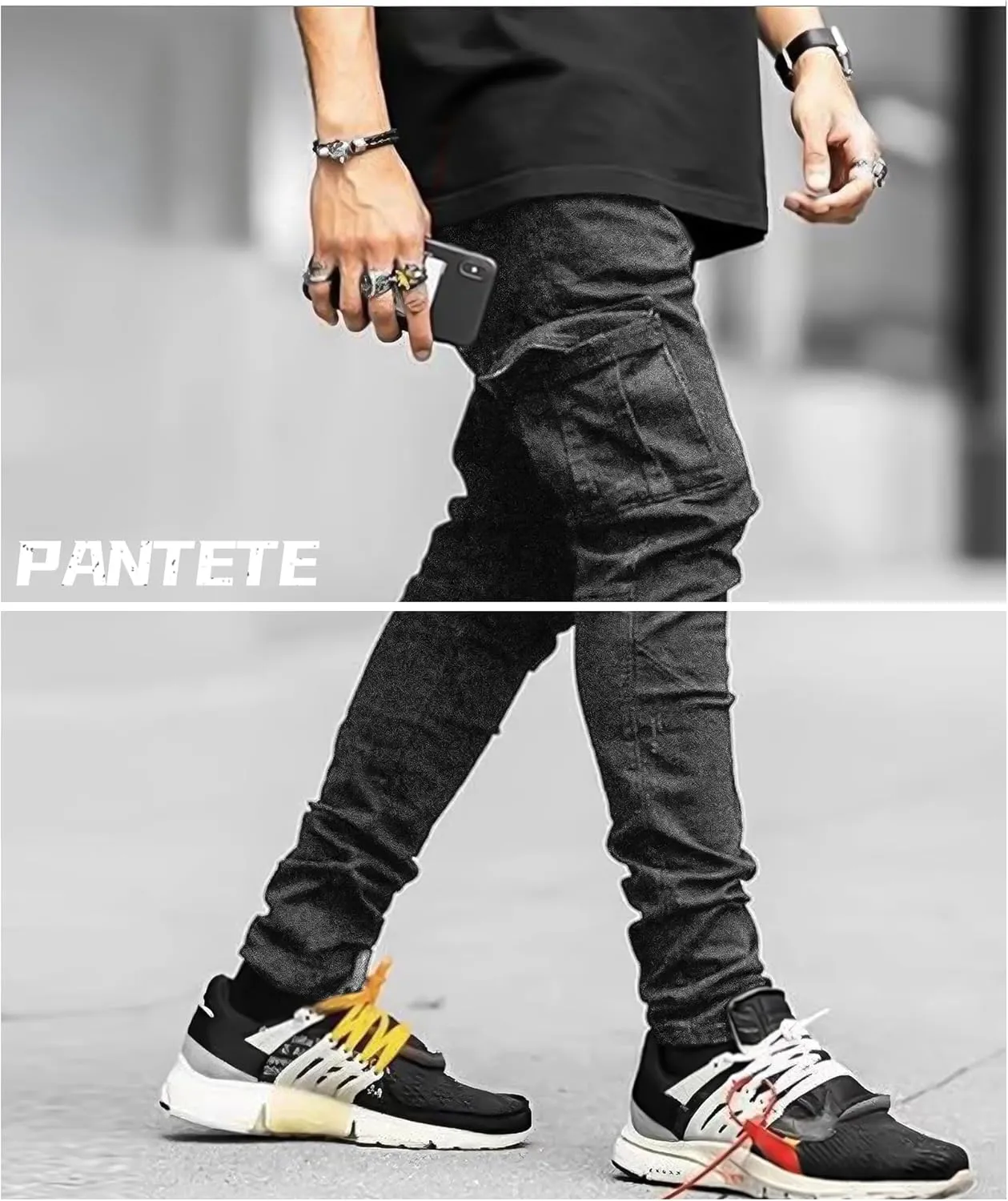 Pantete Mens Slim Fit Jeans 7 Pockets Stretch Skinny Denim Pencil Pants Nova Fashion