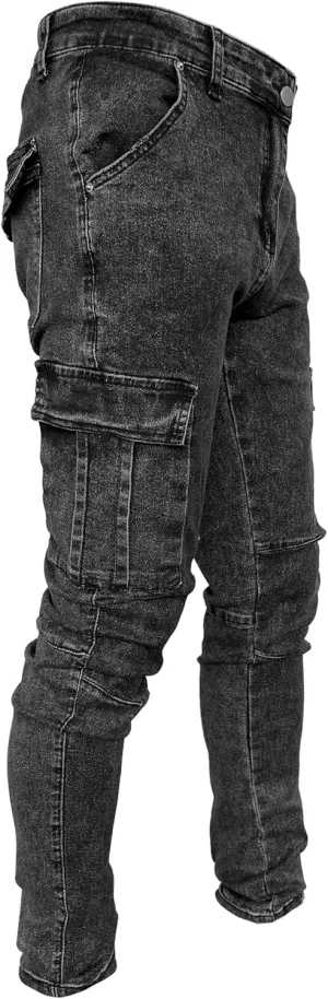Pantete Mens Slim Fit Jeans 7 Pockets Stretch Skinny Denim Pencil Pants Nova Fashion