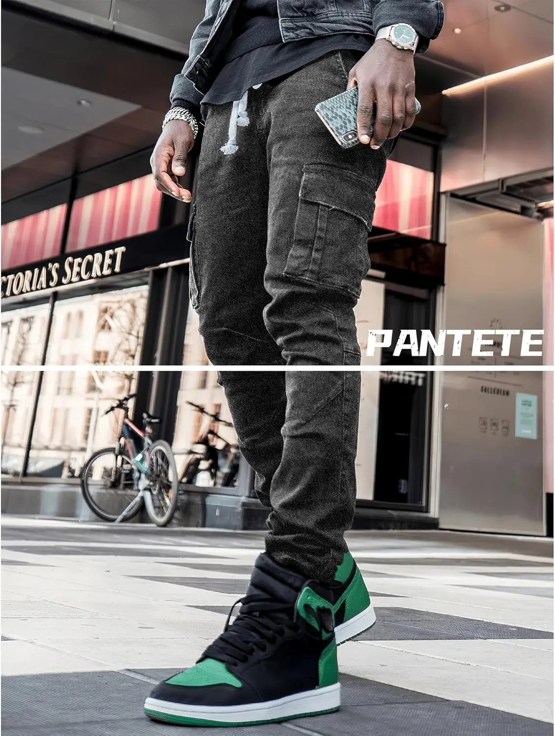 Pantete Mens Slim Fit Jeans 7 Pockets Stretch Skinny Denim Pencil Pants Nova Fashion
