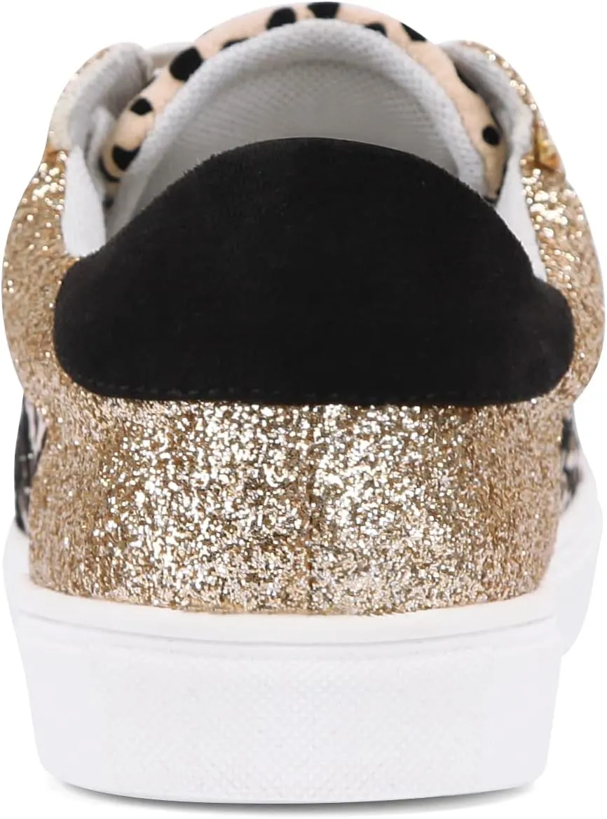 PARTY Women's Fashion Star Sneaker Lace Up Low Top Comfortable Cushioned Walking Shoes