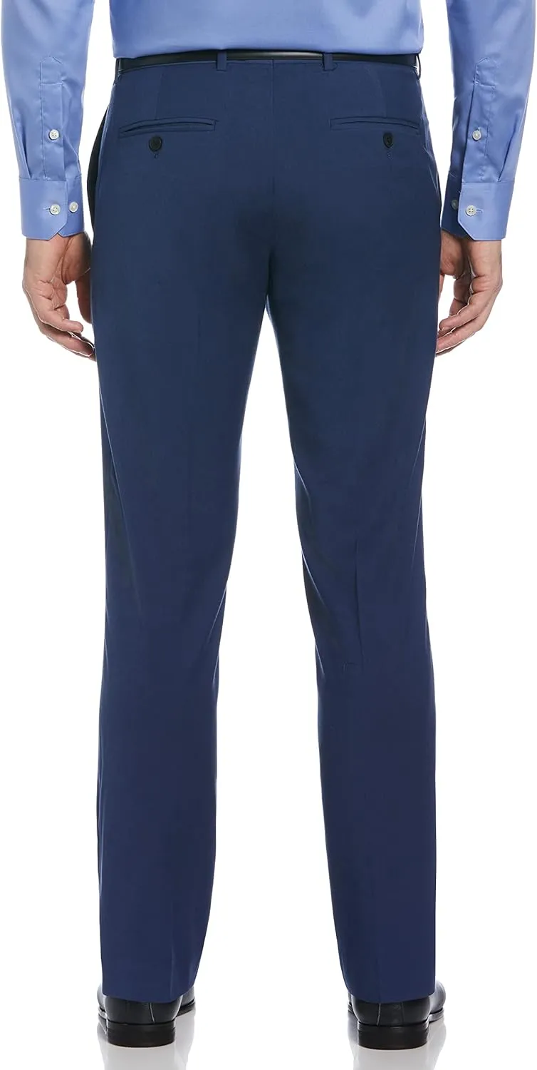 Perry Ellis Men's Slim Fit Dress Pants, With Flat Front Stretch Fabric (Waist Size 26-42)