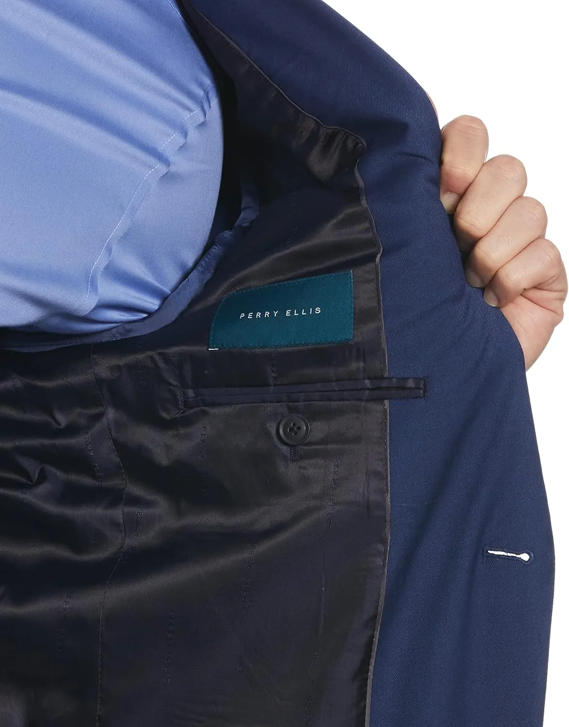 Perry Ellis Men's Slim Fit Dress Pants, With Flat Front Stretch Fabric (Waist Size 26-42)