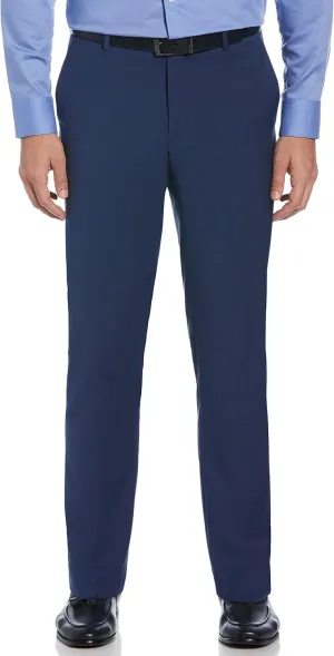 Perry Ellis Men's Slim Fit Dress Pants, With Flat Front Stretch Fabric (Waist Size 26-42)