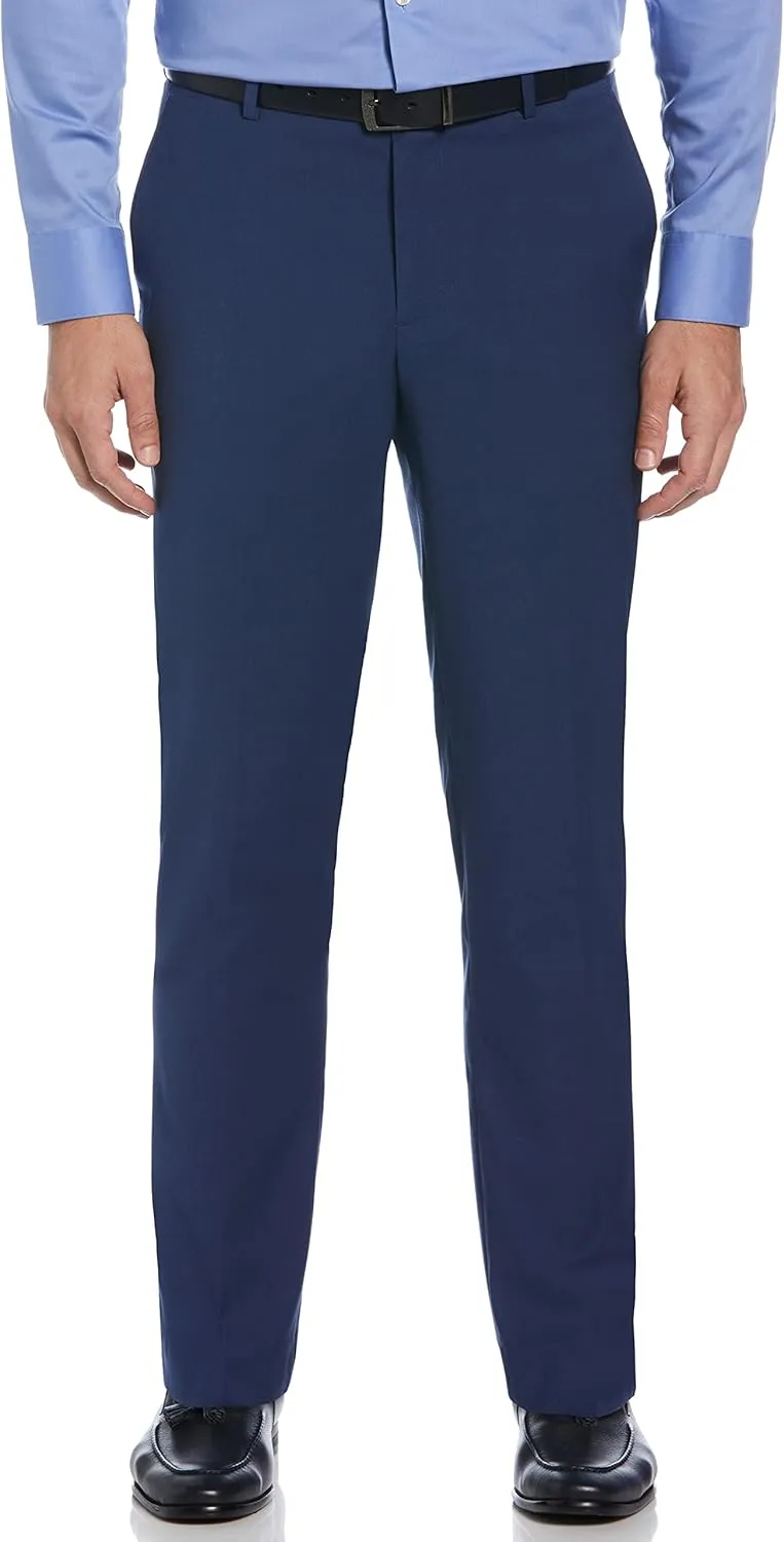 Perry Ellis Men's Slim Fit Dress Pants, With Flat Front Stretch Fabric (Waist Size 26-42)