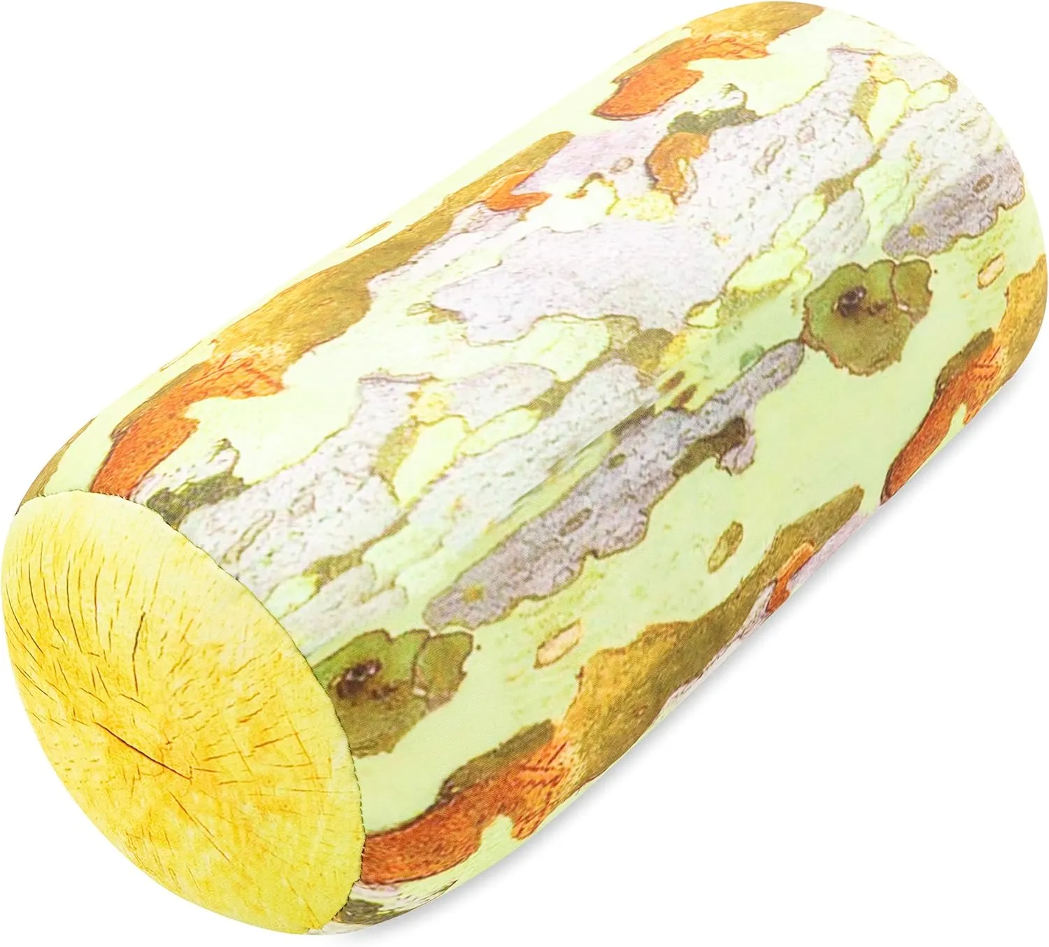 PILLOWY Microbead Log Roll Pillow - Bolster Tube Pillow Cushion Perfect Therapy Pillow - Airy Squishy Soft Bead Bag Bed Room Decoration, Neck Pillow Back Head Body Support, 14" X 8", Forest