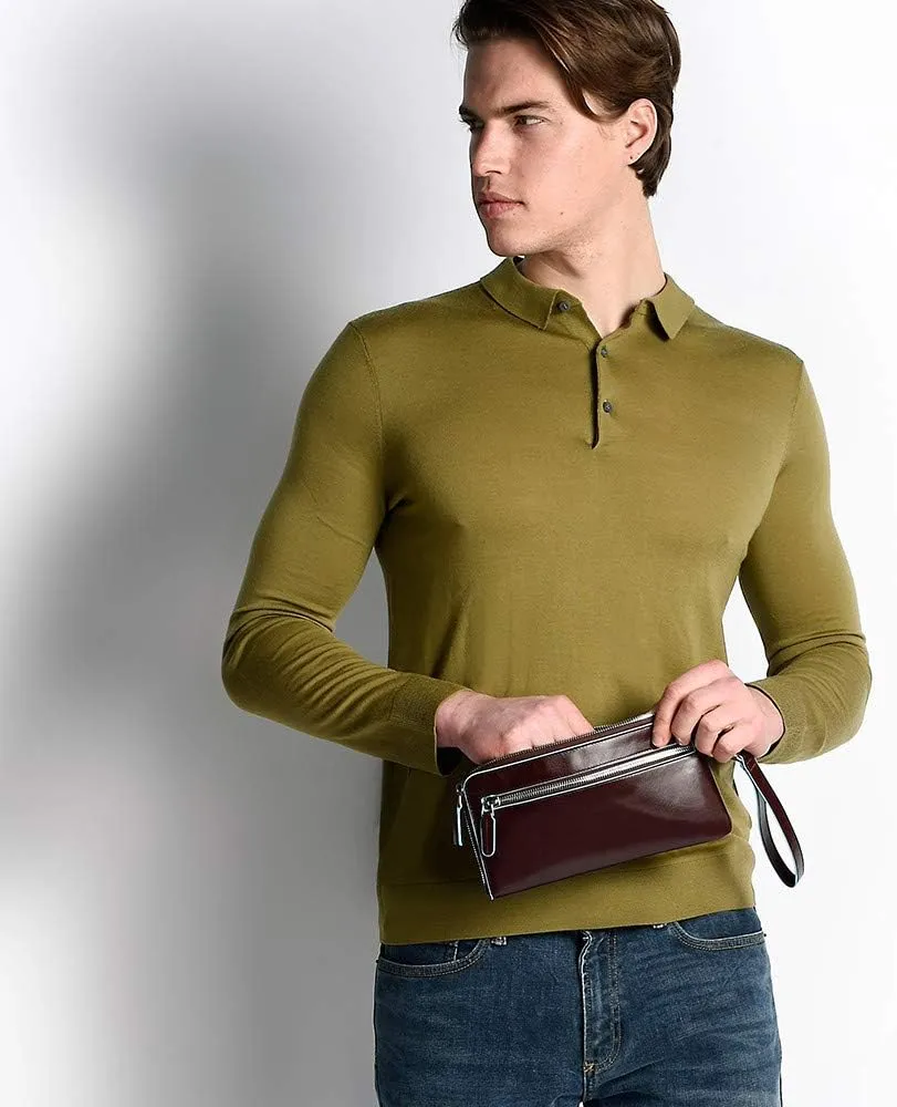 Piquadro Men's Clutch, Mahogany, One Size