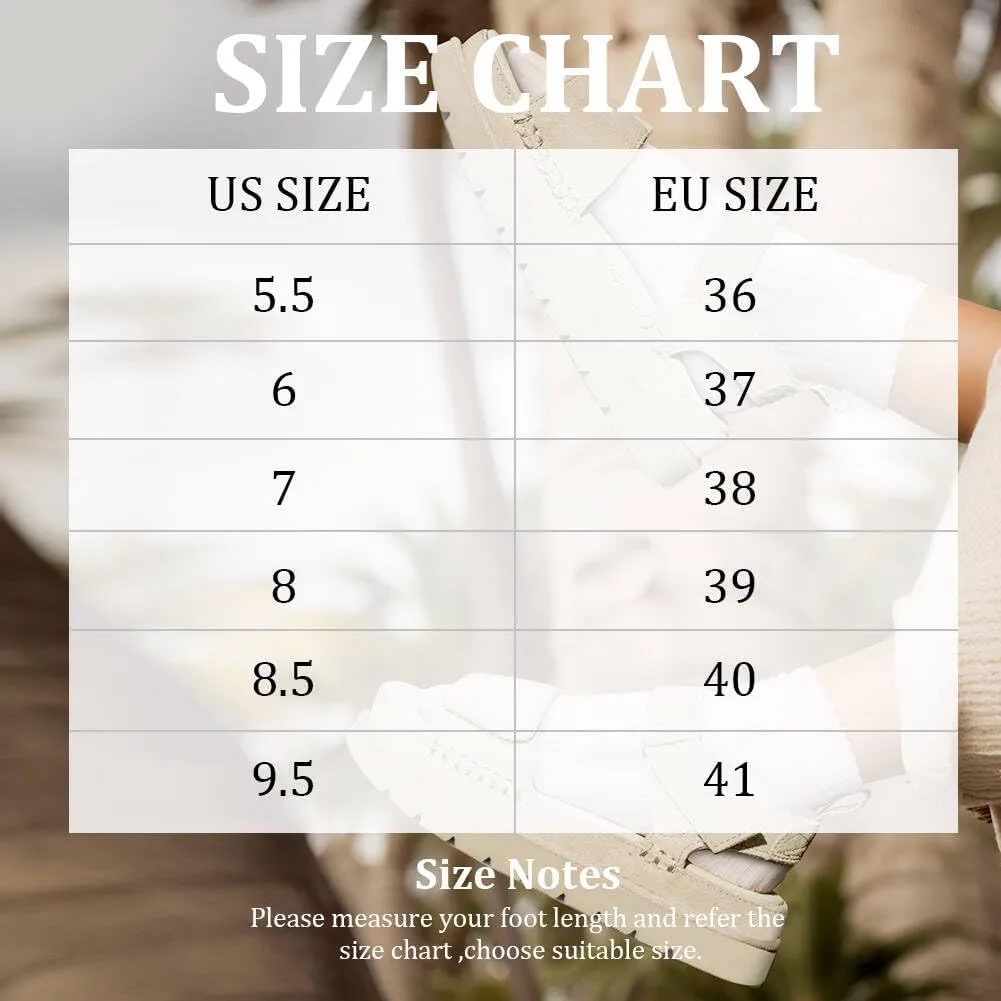 Platform Sandals Women Summer Comfortable Non-Slip Adjustable Double Strap Sandals