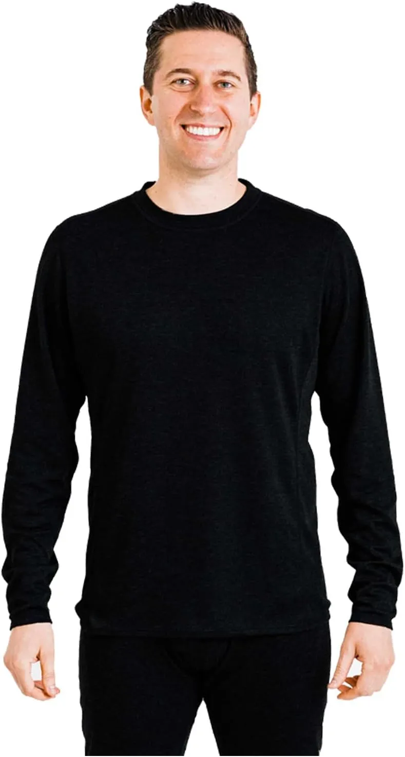 Polarmax Men's Double Layer Crew Neck Thermal Moisture-Wicking Long Sleeve Relaxed Fit Flat Seam Baselayer Top