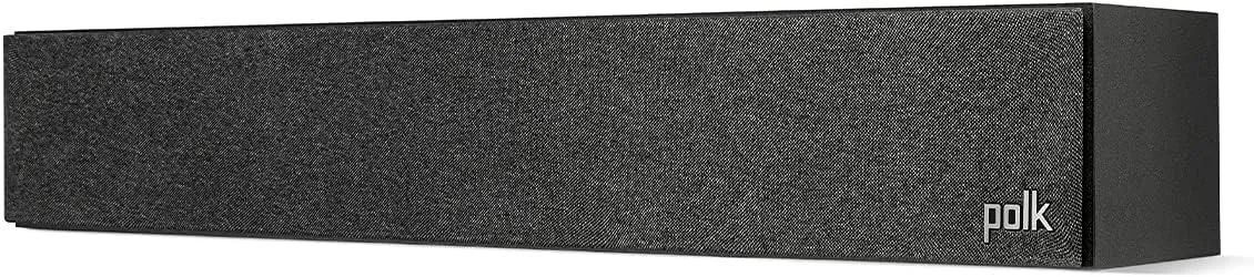 Polk Monitor XT35 Slim Center Channel Speaker - Hi-Res Audio Certified, Dolby Atmos & DTS:X Compatible, 1" Terylene Tweeter & Four 3" Dynamically Balanced Woofer, Wall-Mountable, Midnight Black