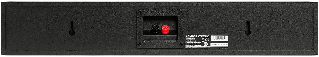 Polk Monitor XT35 Slim Center Channel Speaker - Hi-Res Audio Certified, Dolby Atmos & DTS:X Compatible, 1" Terylene Tweeter & Four 3" Dynamically Balanced Woofer, Wall-Mountable, Midnight Black